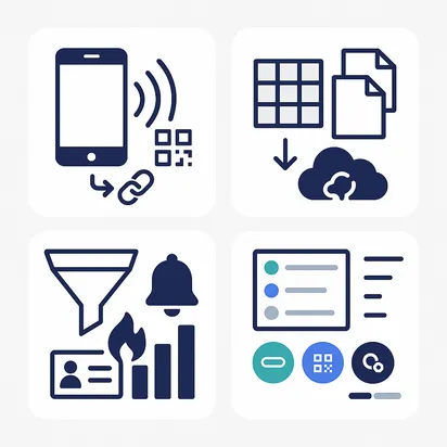 Interface de gestion et d’export des contacts dans Contactlinker