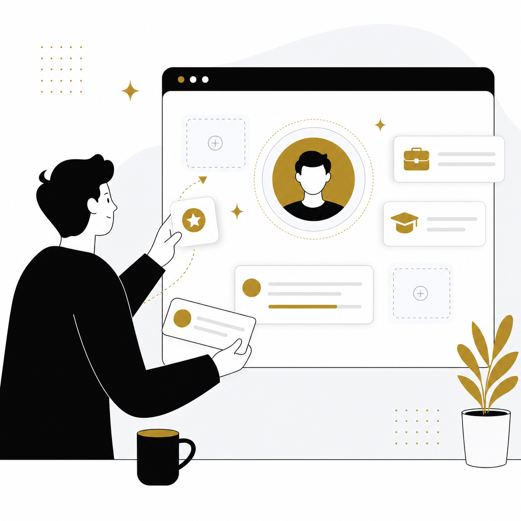 Illustration : créer son espace numérique ContactLinker