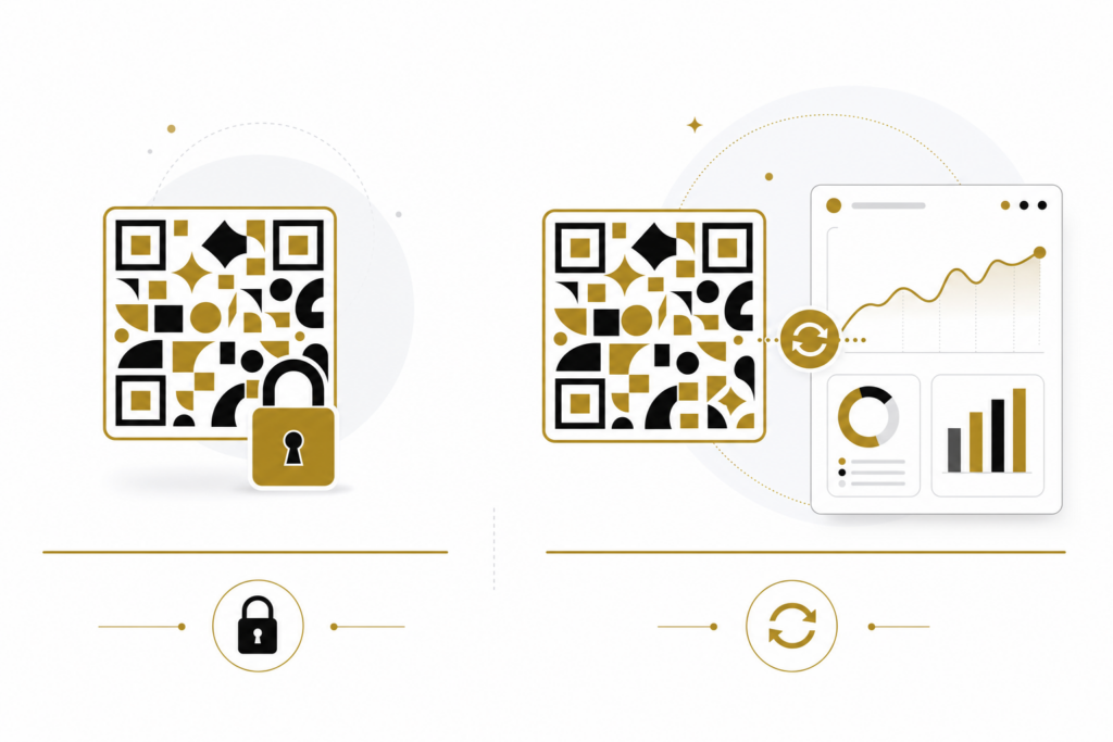 QR code dynamique vs statique : modifiable et mesurable contre figé